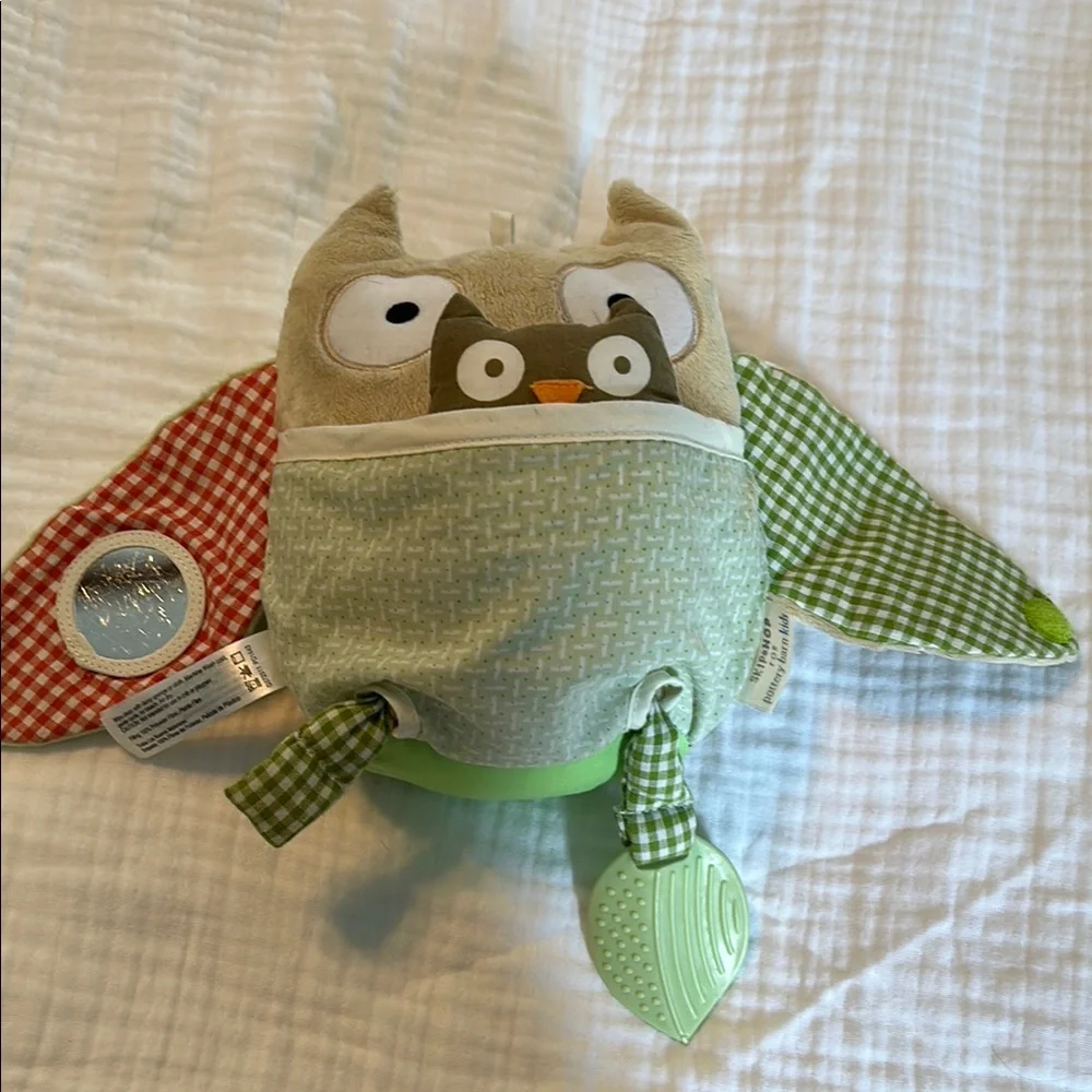 5 for 25$ Pottery Barn Owl Plush Toy with Red and Green Wings
